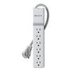 Belkin Home/Office Surge Protector, 6 AC Outlets, 6 ft Cord, 720 J, White