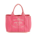 Prada 2Way Canvas Canapa Logo Tote Pink Small #3053 by Bolt Boutique