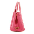 Prada 2Way Canvas Canapa Logo Tote Pink Small #3053 by Bolt Boutique