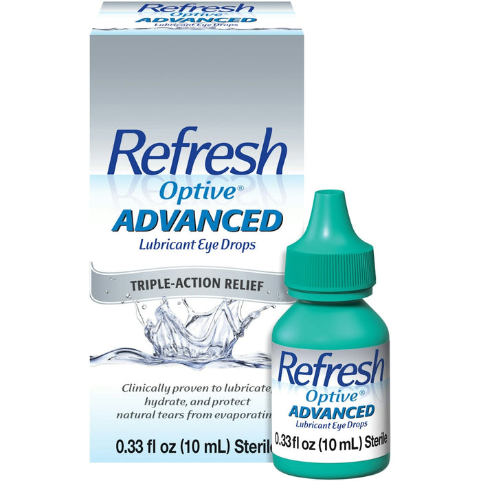 Refresh Optive, Eye Drops, Lubricant, Advanced, Triple-Action Relief, 0.33 Fl Oz by Pasteur Pharmacy