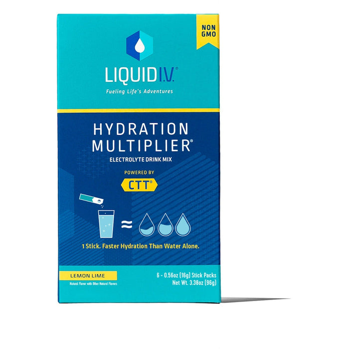Liquid I.V. Hydration Multiplier, Electrolyte Drink Mix Powder, Lemon Lime - 6 Individual Packets by Pasteur Pharmacy
