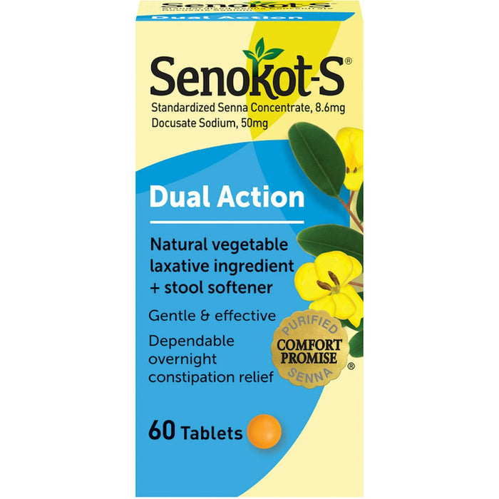 Senokot-S Dual Action Laxative + Stool Softener, 60 Tablets by Pasteur Pharmacy