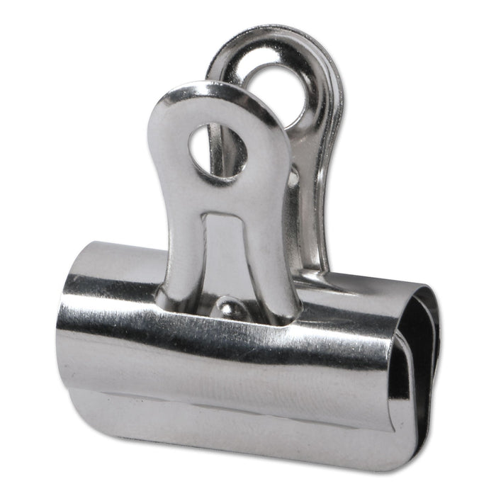 Universal Bulldog Clips, Small, Nickel, 36/Pack
