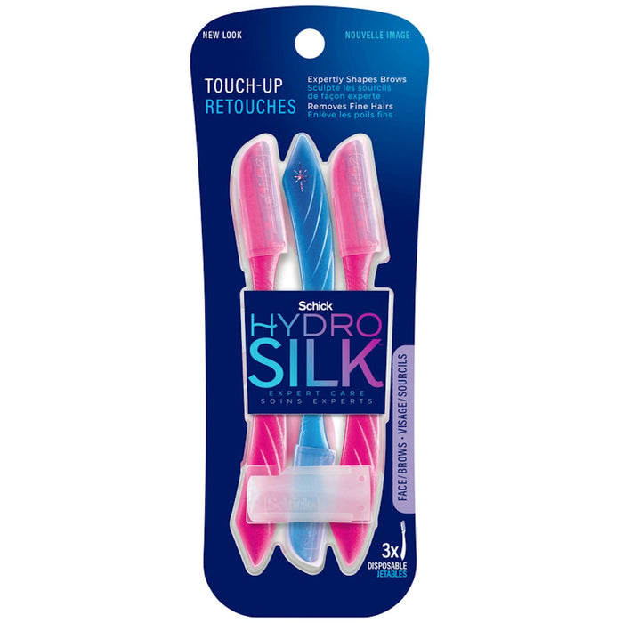 Schick Hydro Silk Touch-Up Dermaplaning Tool With Precision Cover, Face & Eyebrow Razor, 3ct by Pasteur Pharmacy