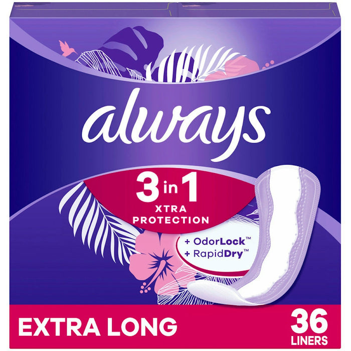 Always Xtra Protection Liners, Extra Long 36 Un by Pasteur Pharmacy