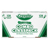 Crayola Crayons and Markers Combo Classpack, Eight Colors, 256/Set