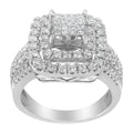 14KT White Gold Diamond Cocktail Ring (1 1/2 cttw, H-I Color, SI2-I1 Clarity) by Bids.com