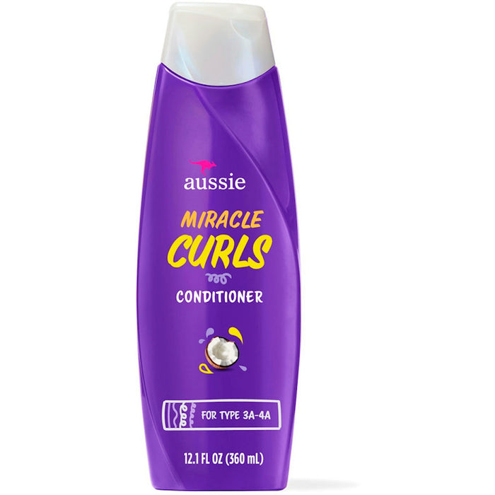 Aussie Paraben-Free Miracle Curls Conditioner With Coconut & Jojoba Oil For Curly Hair - 12.1 Fl Oz by Pasteur Pharmacy
