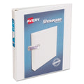 Avery Showcase Economy View Binder with Round Rings, 3 Rings, 1" Capacity, 11 x 8.5, White
