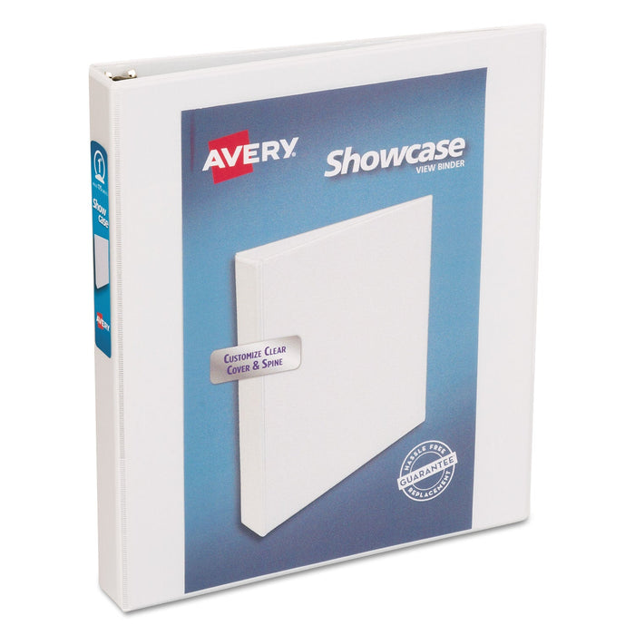 Avery Showcase Economy View Binder with Round Rings, 3 Rings, 1" Capacity, 11 x 8.5, White