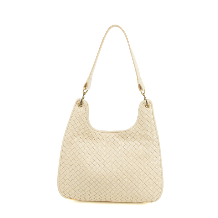 Bottega Veneta Intrecciato Cream Shoulder Bag #3064 by Bolt Boutique