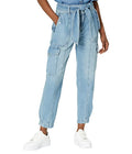 Ralph Lauren Womens Blue Denim Pocketed Tie Cargo Pants,Size 16 by Vanessa Jane