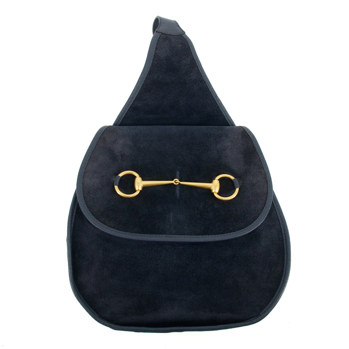 Gucci Horsebit Velour Suede Blue Fanny Pack #3065 by Bolt Boutique