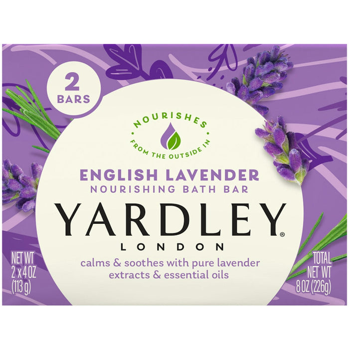 Yardley London English Lavender Bar Soap 2x4.25 Oz by Pasteur Pharmacy