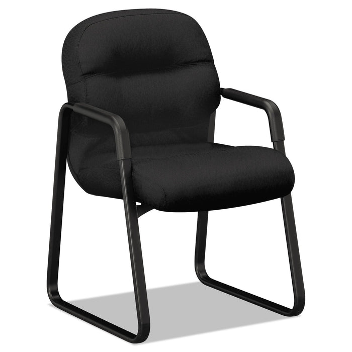 HON Pillow-Soft 2090 Series Guest Arm Chair, 23.25" x 28" x 36", Black