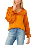 Vince Camuto Blouson-Sleeve Blouse, Size XS by Vanessa Jane