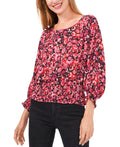 Vince Camuto Floral-Print Smocked Peasant Top by Vanessa Jane