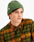 Sun + Stone Mens Solid Logo Knit Cuffed Beanie by Vanessa Jane