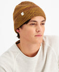 Sun + Stone Mens Solid Logo Knit Cuffed Beanie by Vanessa Jane