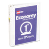 Avery Economy View Binder with Round Rings , 3 Rings, 1" Capacity, 8.5 x 5.5, White, (5806)