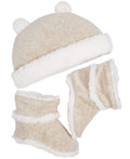 First Impressions Baby Boys or Girls Velour Bear Hat and Bootie Set, 6/12Months by Vanessa Jane