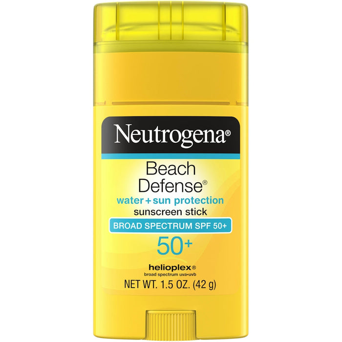 Neutrogena Beach Defense Sunscreen Stick, Water + Sun Protection, Broad Spectrum SPF 50+, 1.5 Ounce by Pasteur Pharmacy