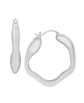 And Now This Silver Plated Wave Look Click Top Earrings by Vanessa Jane