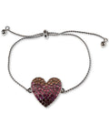 Holiday Lane Ombre Stone Heart Slider Bracelet, Silver by Vanessa Jane