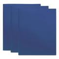 Universal Two-Pocket Plastic Folders, 100-Sheet Capacity, 11 x 8.5, Royal Blue, 10/Pack