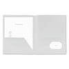 Universal Two-Pocket Plastic Folders, 100-Sheet Capacity, 11 x 8.5, White, 10/Pack