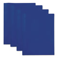 Universal Plastic Twin-Pocket Report Covers, Three-Prong Fastener, 11 x 8.5, Navy Blue/ Navy Blue, 10/Pack