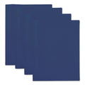 Universal Plastic Twin-Pocket Report Covers, Three-Prong Fastener, 11 x 8.5, Roya Blue/ Royal Blue, 10/Pack
