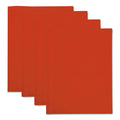 Universal Plastic Twin-Pocket Report Covers, Three-Prong Fastener, 11 x 8.5,  Red/Red, 10/Pack
