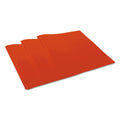 Universal Plastic Twin-Pocket Report Covers, Three-Prong Fastener, 11 x 8.5,  Red/Red, 10/Pack