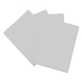 Universal Plastic Twin-Pocket Report Covers with Three-Prong Fastener, 11 x 8.5, White/White, 10/Pack