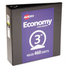 Avery Economy View Binder with Round Rings , 3 Rings, 3" Capacity, 11 x 8.5, Black, (5740)