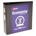Avery Economy View Binder with Round Rings , 3 Rings, 3" Capacity, 11 x 8.5, Black, (5740)