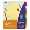 Avery Insertable Big Tab Dividers, 8-Tab, Double-Sided Gold Edge Reinforcing, 11 x 8.5, Buff, Assorted Tabs, 1 Set