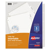 Avery Insertable Big Tab Dividers, 5-Tab, Single-Sided Copper Edge Reinforcing, 11.13 x 9.25, White, Clear Tabs, 1 Set
