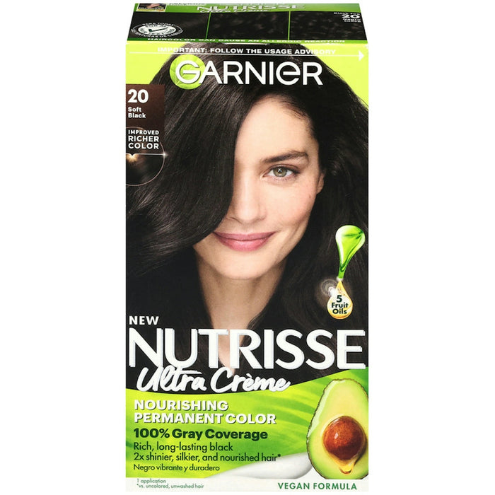 Nutrisse Garnier Nourishing Permanent Hair Color 20 Soft Black by Pasteur Pharmacy