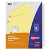 Avery Insertable Big Tab Dividers, 8-Tab, Double-Sided Gold Edge Reinforcing, 11 x 8.5, Buff, Clear Tabs, 1 Set