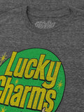 Lucky Charms Retro Logo T-Shirt - Gray by Tee Luv