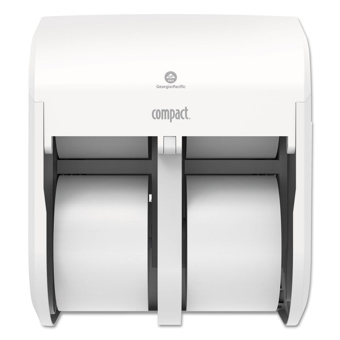 Georgia Pacific Compact Quad Vertical 4-Roll Coreless Tissue Dispenser, 12.06 x 8 x 14.44, White