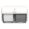 Georgia Pacific Compact Coreless Side-by-Side 2-Roll Tissue Dispenser, 11.31 x 7.69 x 8, White