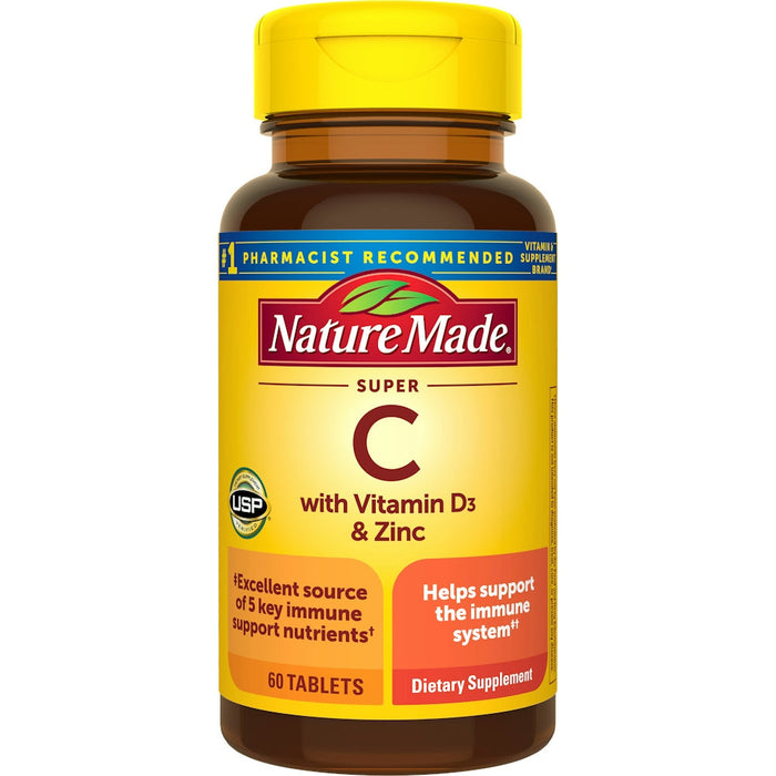 N M Super C Vit D3 Zinc Tb 60 by Pasteur Pharmacy