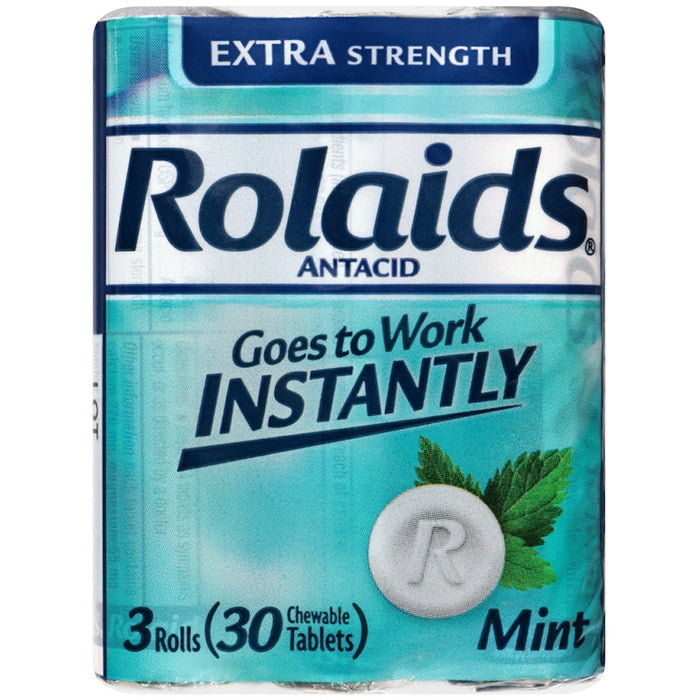 Rolaids Tablets Extra Strength Mint Tablets Antacid 3-10 Tablets Rolls by Pasteur Pharmacy
