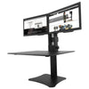 Victor High Rise Dual Monitor Standing Desk Workstation, 28" x 23" x 10.5" to 15.5", Black