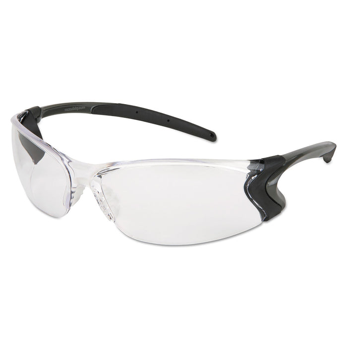 MCR Backdraft Glasses, Clear Frame, Anti-Fog Clear Lens