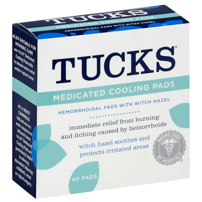 Tucks Medicated Cooling Pads, Hemorrhoidal Pads W/Witch Hazel 50 by Pasteur Pharmacy