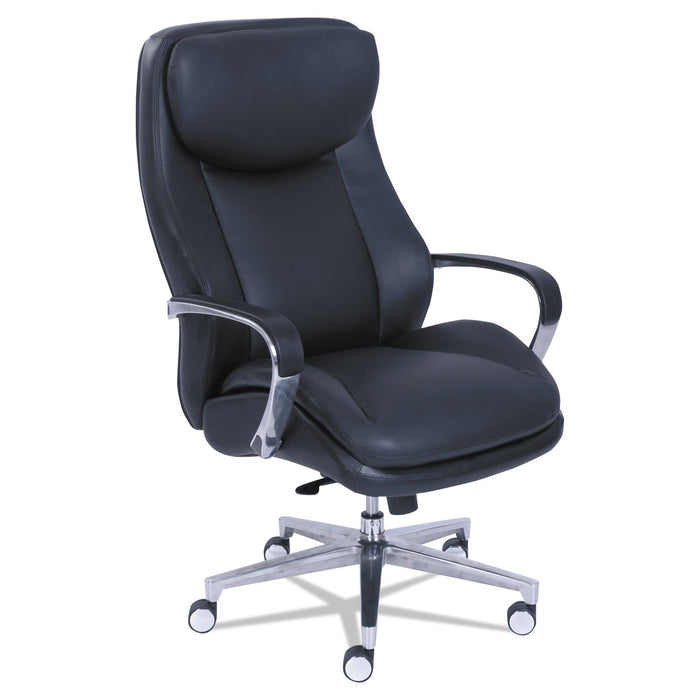 La-Z-Boy Commercial 2000 Big/Tall Executive Chair, Supports Up to 400 lb, 20.5" to 23.5" Seat Height, Black Seat/Back, Silver Base